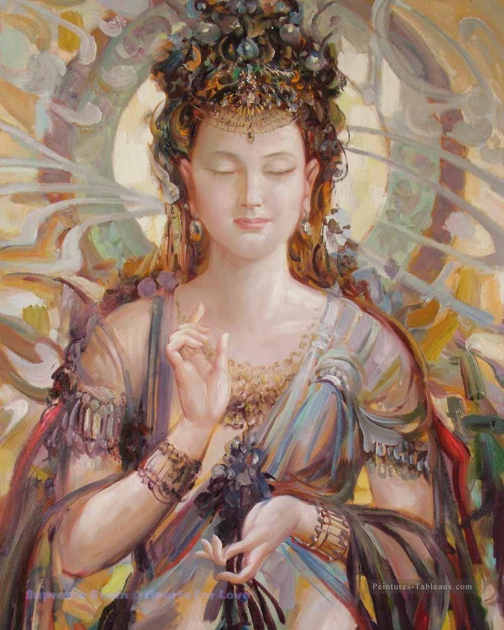 belle divinité bouddhisme Peintures à l'huile